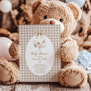 Invitation Baby shower d'avion Boho