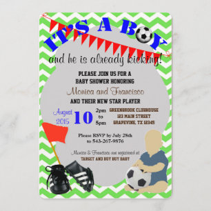 Invitation Baby shower de baby-foot