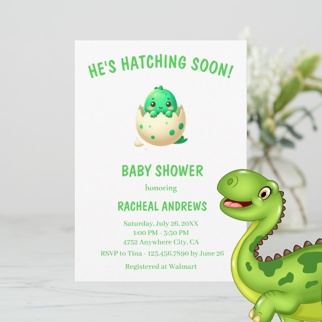Invitation Baby shower de Baby shower Dinosaur (Dinosaur Baby Sower Baby Shower invitations
)