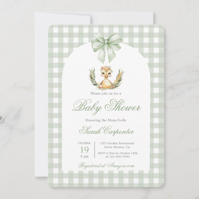 Invitation Baby shower de Baby shower Mallard Duck (Devant)