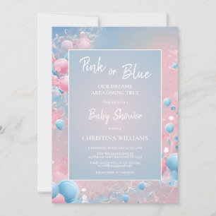 Invitation Baby shower de ballons neutres selon le sexe