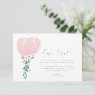 Invitation Baby shower de ballons roses - Fiche détaillée