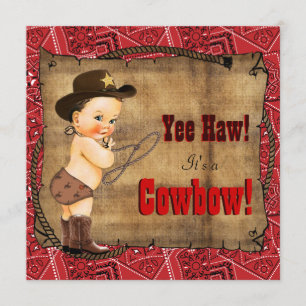 Invitation Baby shower de Bandana Cowboy