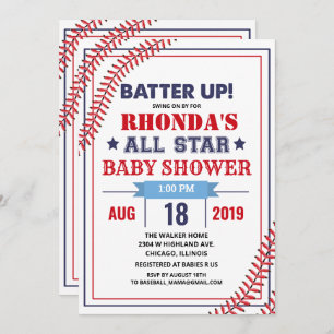 Invitation Baby shower de base-ball