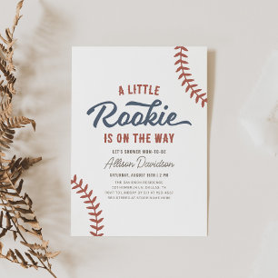 Invitation Baby shower de base-ball Little Rookie