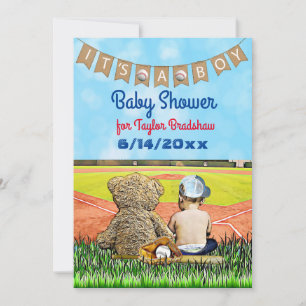 Invitation Baby shower de baseball à thème