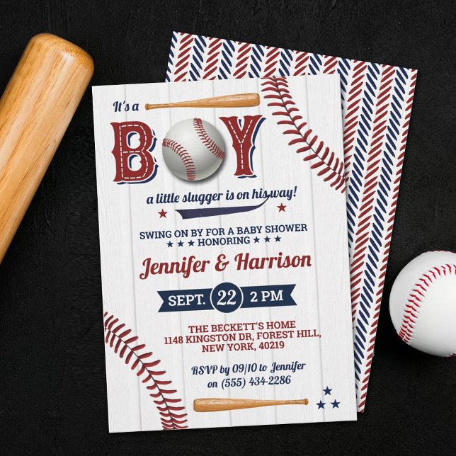 Invitation Baby shower de baseball garçons (Créateur téléchargé)