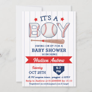 Invitation Baby shower de baseball personnel Allstar Rookie