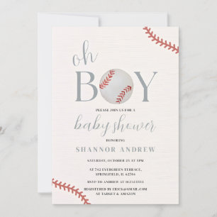 Invitation Baby shower de baseball personnel garçon All Star 