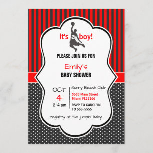 Invitation Baby shower de basket-ball