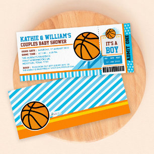 Invitation Baby shower de basket-ball Couples
