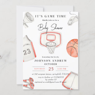 Invitation Baby shower de basket simple personnel