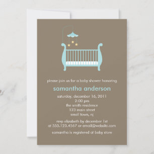 Invitation Baby shower de bébé bleu bébé