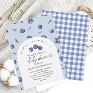 Invitation Baby shower de bleuet d'aquarelle