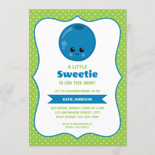 Invitation Baby shower de bleuet doux Little Sweetie