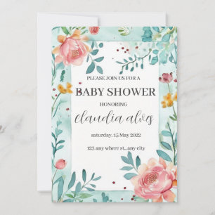 Invitation Baby shower de Bloomin : Célébration du nom de mam