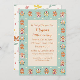 Invitation Baby shower de bogues d'amour