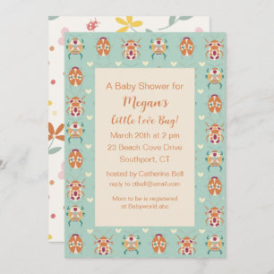 Invitation Baby shower de bogues d'amour