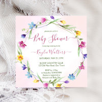 Baby shower de boho de Meadow fleurs sauvages