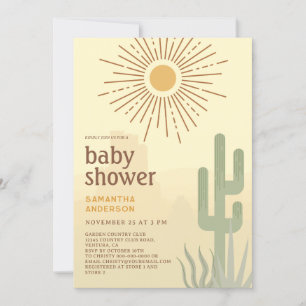 Invitation Baby shower de Boho Desert Cactus