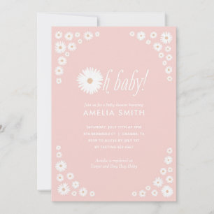 Invitation Baby shower de Boho Floral Daisy rose
