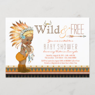 Invitation Baby shower de Boho Tribal Boho des Garçons afro-a