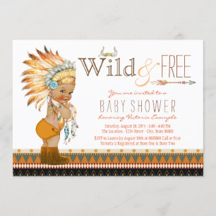 Invitation Baby shower de Boho Tribal Boys Wild and Free