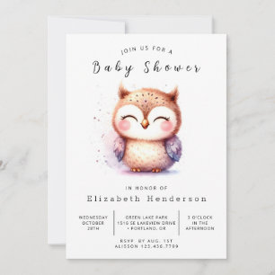 Invitation Baby shower de Boho Wild Owl