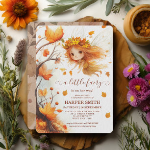 Invitation Baby shower de bois d'automne Fairy