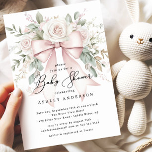 Invitation Baby shower de boîte de coquette délicat