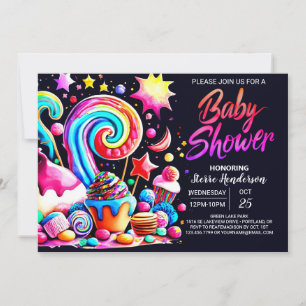 Invitation Baby shower de bonbons personnalisé