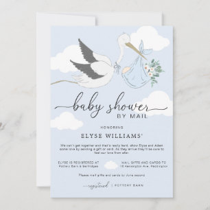 Invitation Baby shower De Bouche Bleue Par Courrier Invitatio