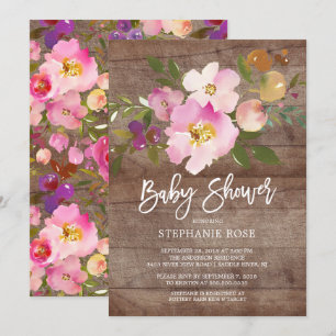 Invitation Baby shower de bouquet de printemps rus