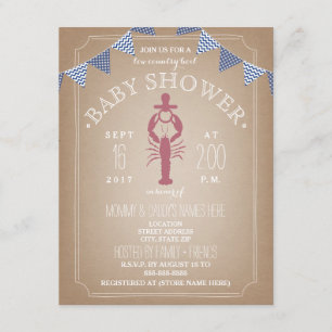 Invitation Baby shower de Boy Boy Boy Boy à faible teneur en