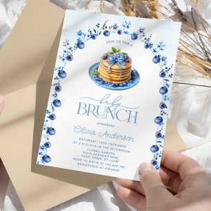 Invitation Baby shower de brunch pour bébé Blueberry Pancake 