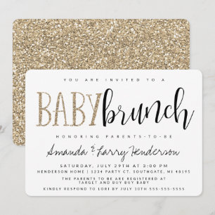 Invitation Baby shower de Brunch pour bébé moderne