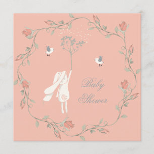 Invitation Baby shower de Bunny et Wreath