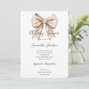 Invitation Baby shower de cache blanc