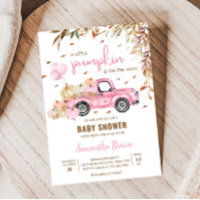 Baby shower de camion rose citrouille