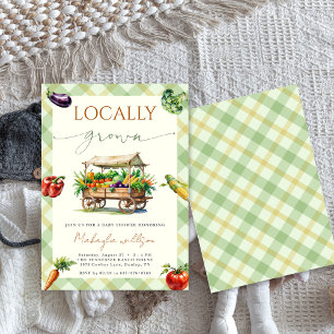 Invitation Baby shower de campagne du marché des fermiers cul