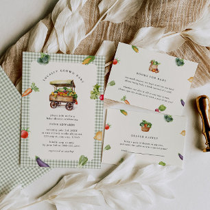 Invitation Baby shower de campagne du marché des fermiers cul