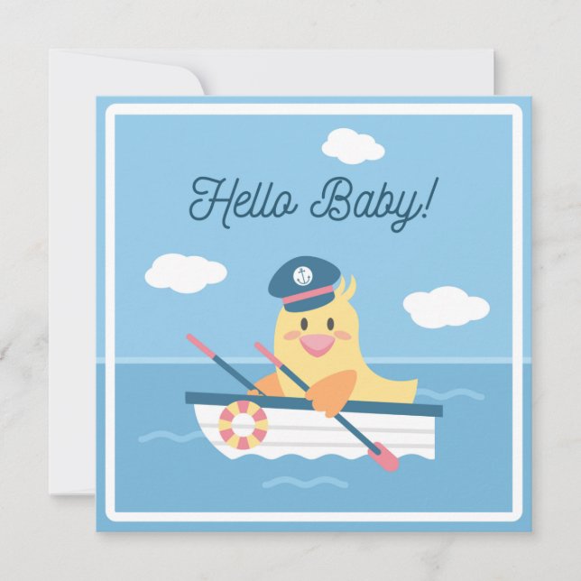 Invitation Baby shower de canard (Devant)