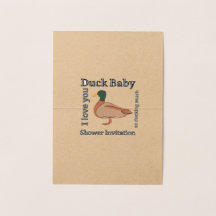 Invitation Baby shower de canard