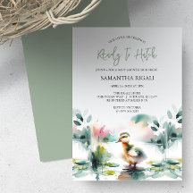 Baby shower de canard à aquarelle neutre pour le g