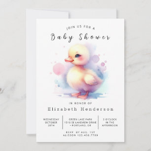 Invitation Baby shower de canard à impression chic