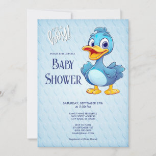 Invitation Baby shower de canard bleu