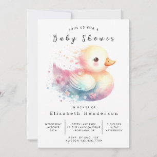 Invitation Baby shower de canard chic et modifiable