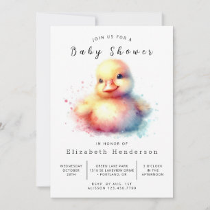 Invitation Baby shower de canard classique personnalisé