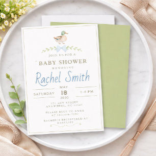 Invitation Baby shower de canard colvert