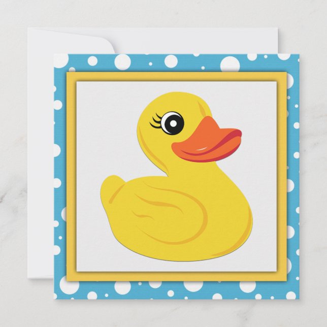 Invitation Baby shower de canard en caoutchouc (Devant)